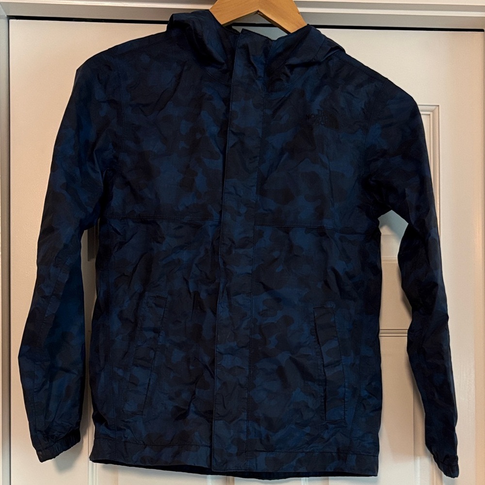Kids Blue Camouflage Rain Jacket